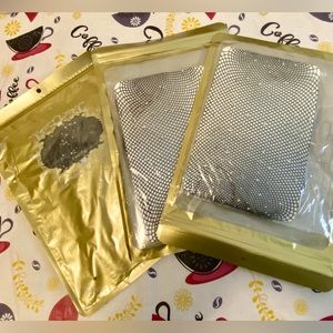 3 Pairs NIP Fashion Rhinestone Fishnet Pantyhose OSFM
